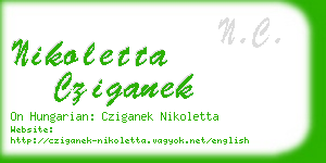 nikoletta cziganek business card